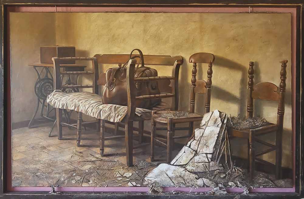 El pintor Ricardo Renedo participó con una exposición. En la imagen, su obra "Abandono".