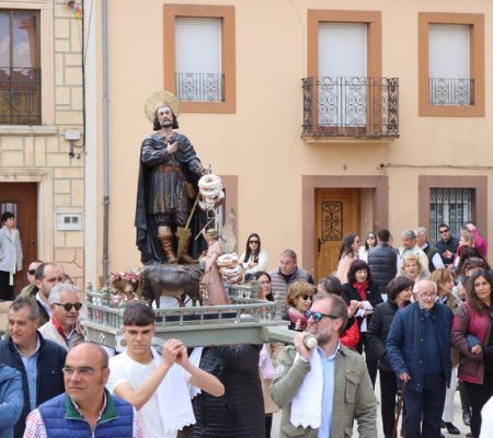 Detalle del santo durante la procesión.
