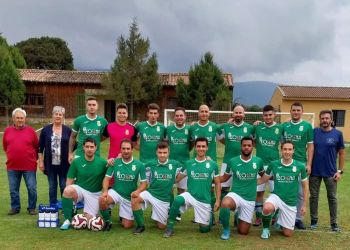 El CD Prádena en los prolegómenos del partido ante el Bardal