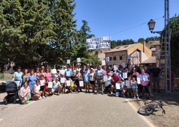 Protesta vuelta ciclista Ribera