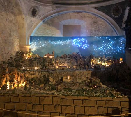 Belén instalado en la Iglesia de San Bartolomé de Sepúlveda