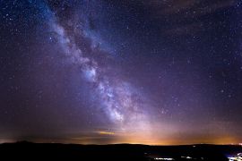 Posible vista de un cielo estrellado desde un mirador de nuestra comarca