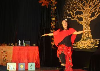 Charo Jaular durante su prepresentación el jueves 23 de noviembre en Ayllón