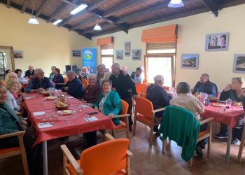 Encuentro participantes servicio de comida a domicilio y en talleres de estimulación. Centro de día de Campo de S. Pedro, en mayo de 2023.