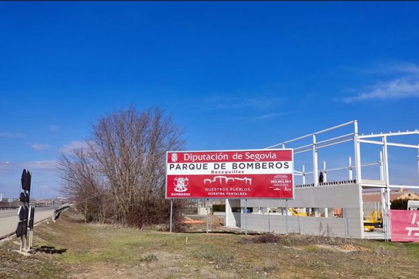 Obras en el parque de bomberos de Boceguillas
