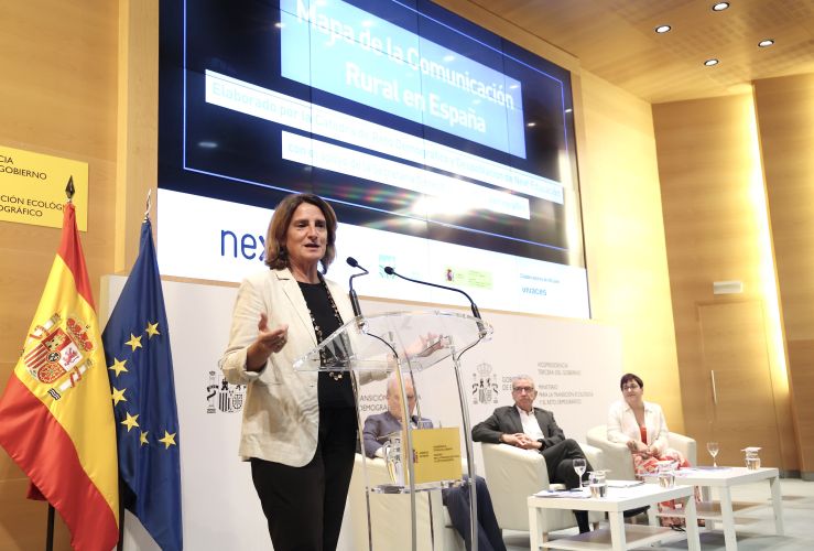 La Ministra para la Transición Ecológica y el Reto Demográfico en la presentación del primer mapa de la comunicación rural en España